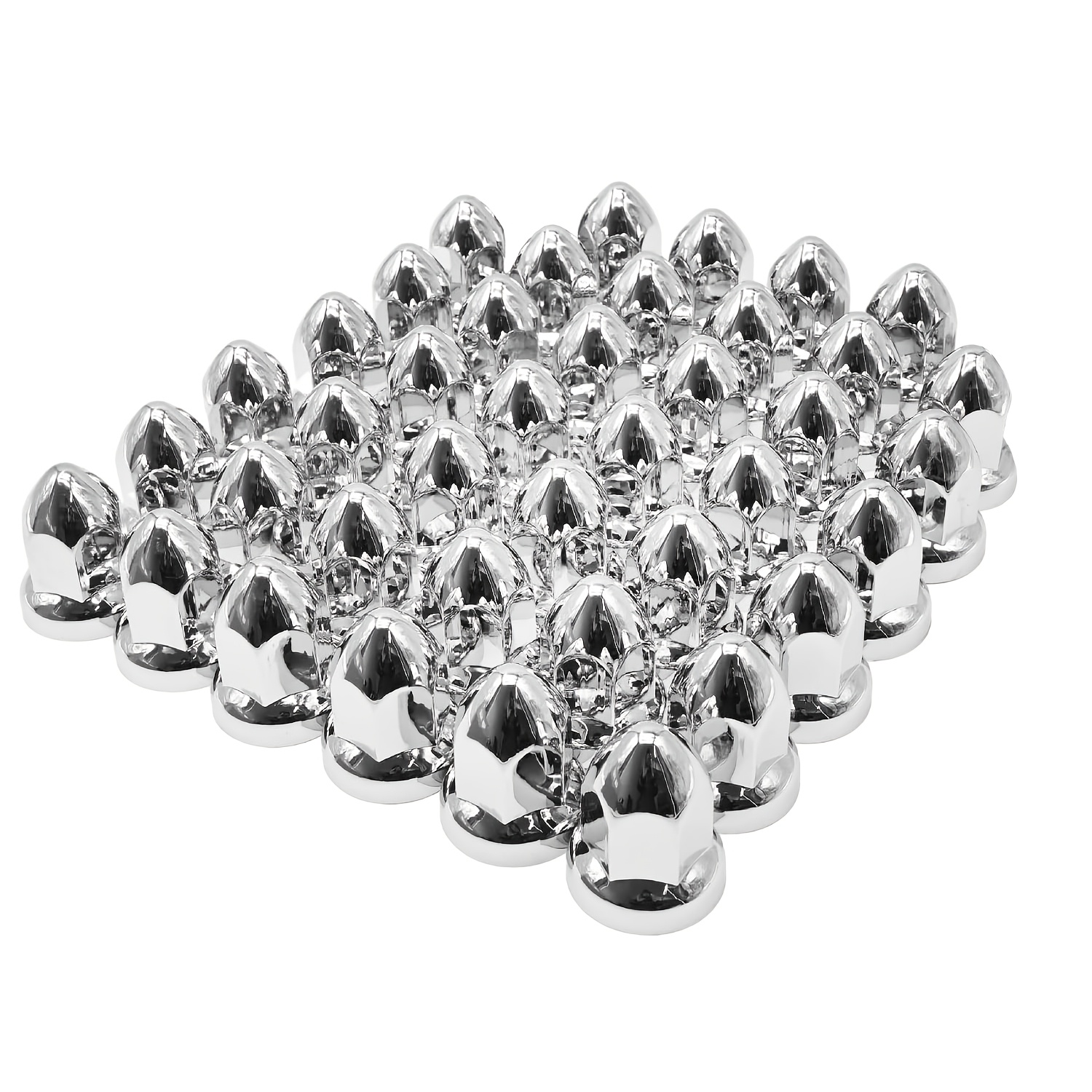 TEMU 40pcs Abs Plastic Covers With Flange | Chrome Height 2-3/8 Inch Covers For Semi Trucks