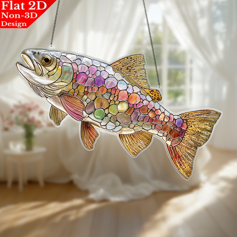 

1pc, 2d Flat Acrylic, Suncatchers, Garden Suncatchers (11.8" X 7.6"), To Living Room, Bedroom, Office, Or , Natural Sunlight Beautifully With Vibrant .