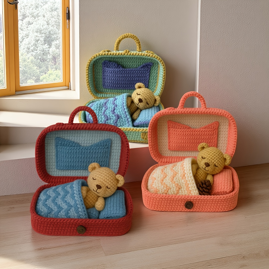 3 different   bear crochet kits teddy bear crochet sets in the   complete crochet box teddy bear with step by step text tutorial pdf file multiple colors   from including a full set of crochet tools Product details 1