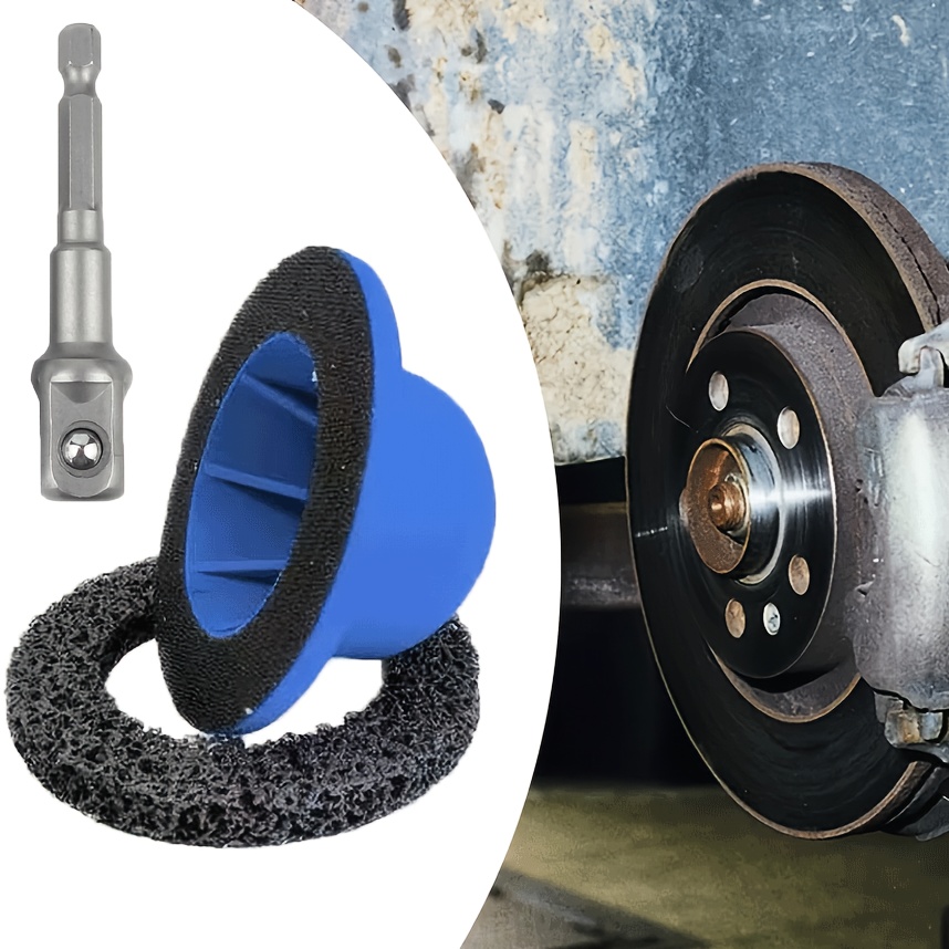 6-inch Disc Set With Drilling Adapter, 6-inch Professional Wheel Grinding Machine Surface Finishing And Cleaning Kit - Car, Rv, Short Sports Car - Tire Replacement, Wheel And Wheel Rust Removal Tool