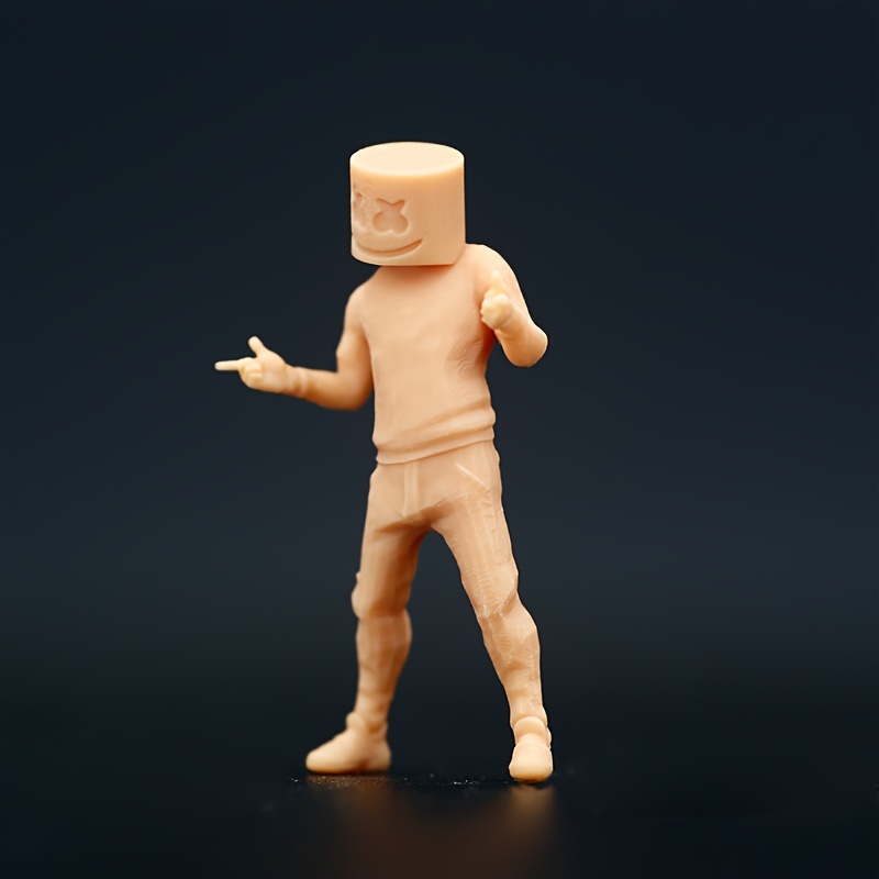 Scale miniature action figures diy graffiti cube head temu