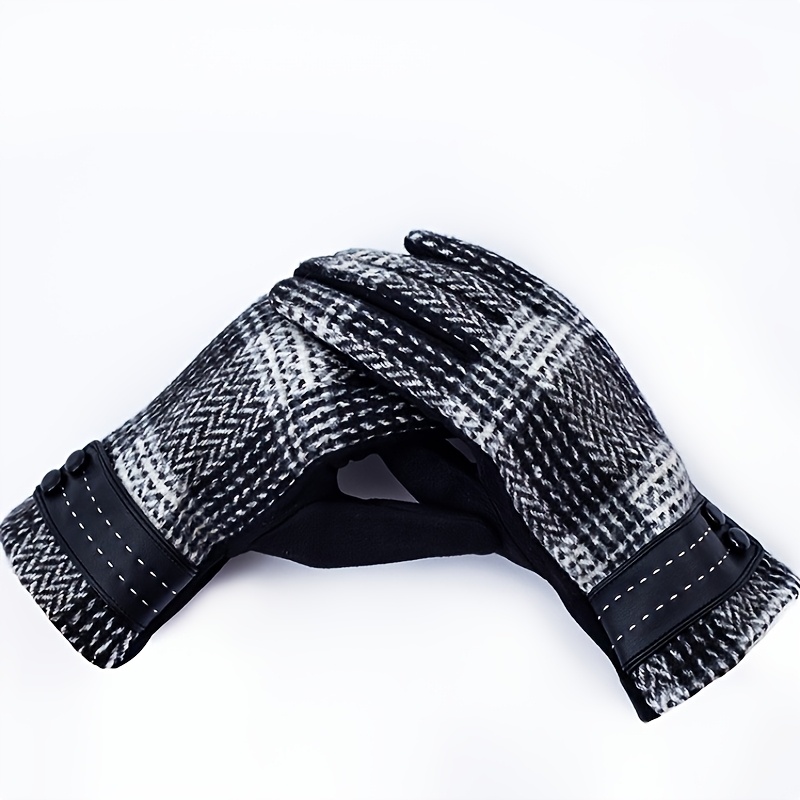 TEMU 1 Paire de Gants Chauds de Style Coréen Automne/Hiver avec Fonctionnalité Écran Tactile et Doigts Fendus, Alliant Mode et Praticité pour