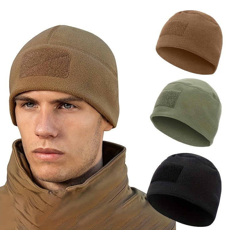 

Tactical Beanie - , Warm Knit Hat For Outdoor Activities, Breathable & , Solid Color