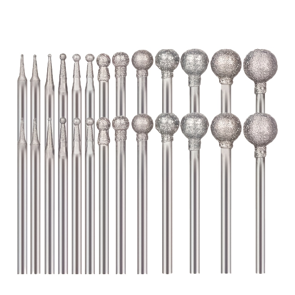TEMU 26pcs Set Of Diamond Grinding Bits For Jade Carving