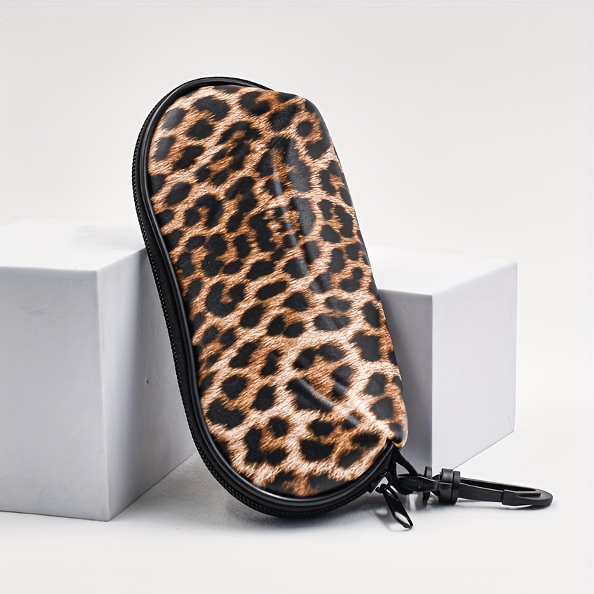 Leopard Print Glasses Case Soft Case Eyeglass Case Case Bag Pouch Box With Hook