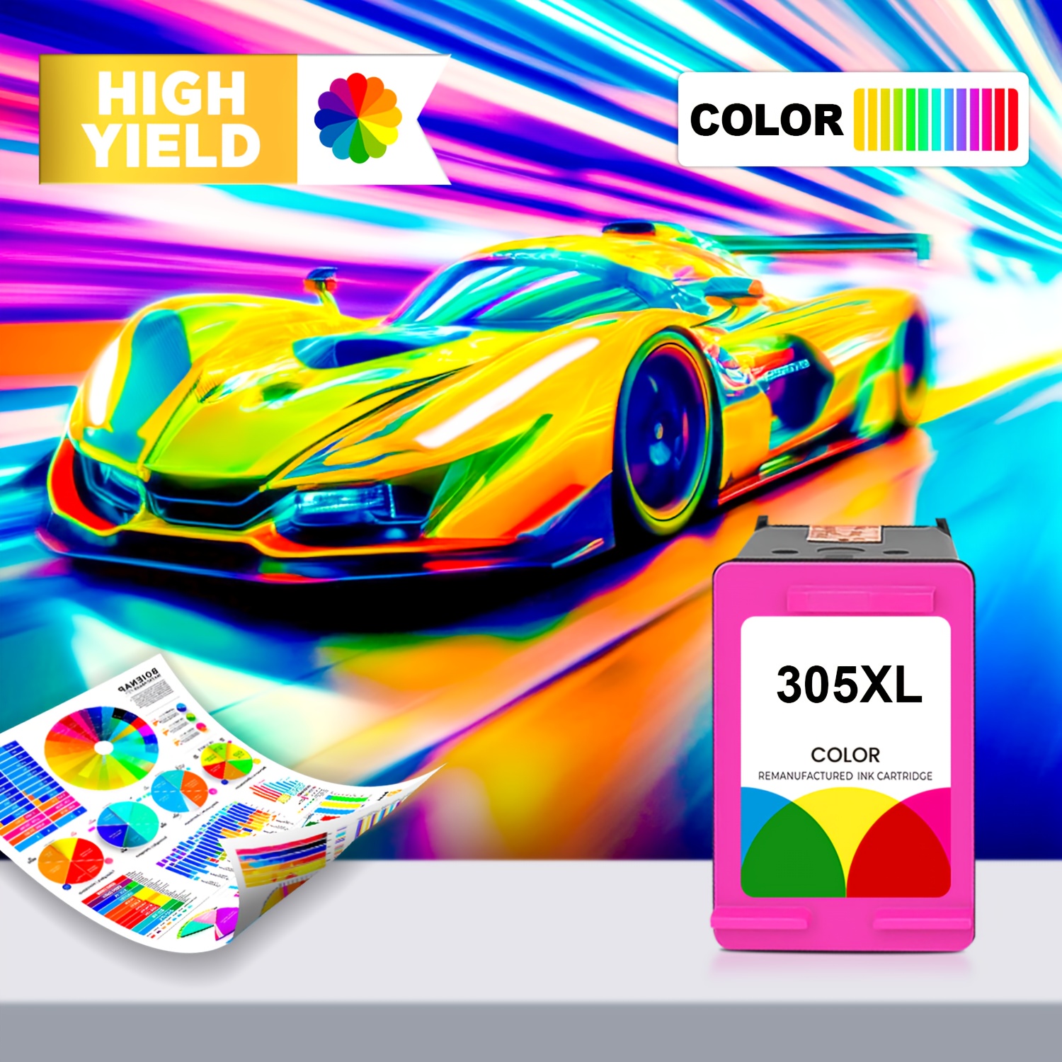 Remanufactured Replacement Printer Ink Cartridges 305 305xl For 6000 6055 6400 6458 6458e 6455e Printer