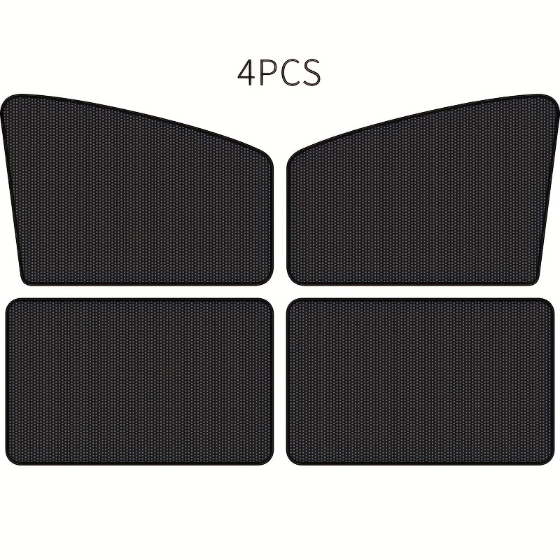 Image of Goxawee 4pcs Car Sunshade Window Magnetic Mesh Sun Protection Heat Insulation Sunshade Cloth Sunshade Board Car Sunshade Magnet