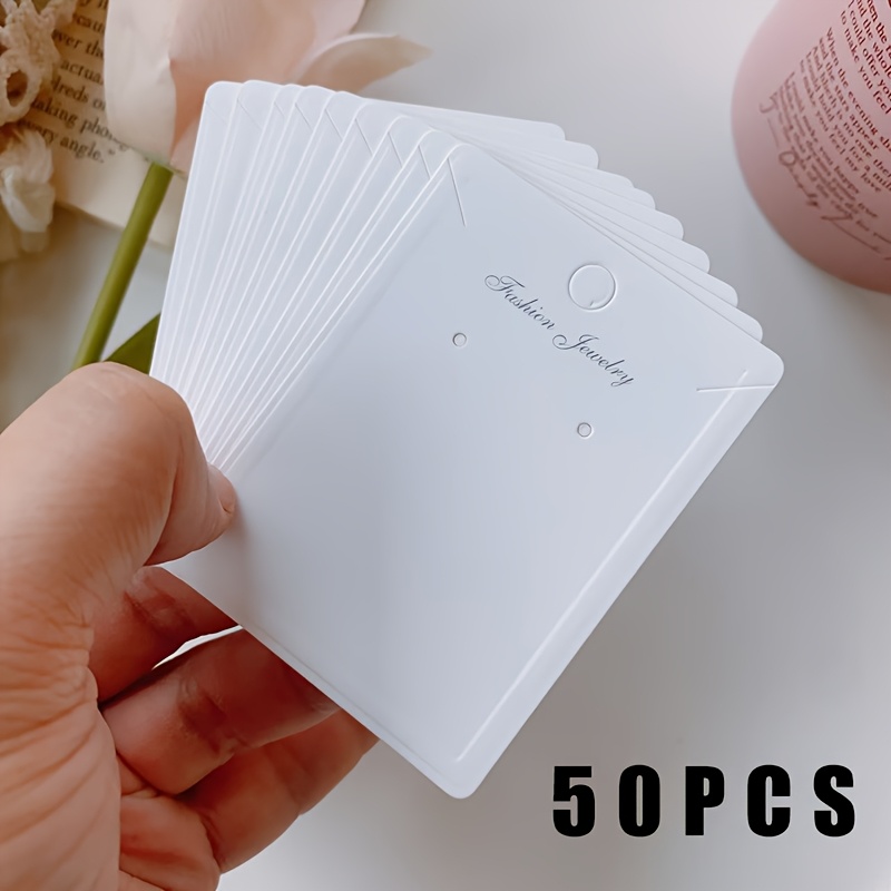 TEMU 50 Quantity Earring Jewelry Display Packaging Cards Necklace Packaging Tags Price Labels Diy Small Business Practical Supplies - Jewelry Making