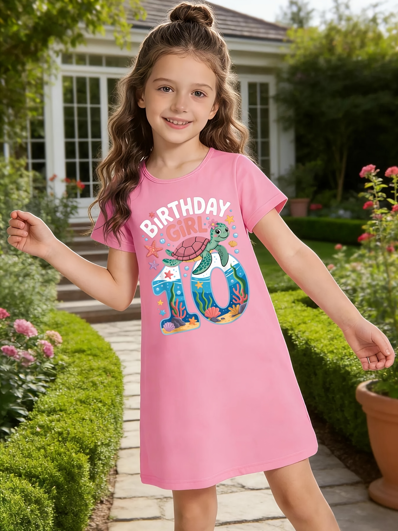 cute dresses for 10 year olds Little Girl Summer Dress Butterfly Printed Ruffle Sleeve Casual A-Line Kids Holiday (Pink, 2-3 Years): Clothing, Shoes & Jewelry allowing your girl to move freely and comfortably 10 Year Old Girl Summer