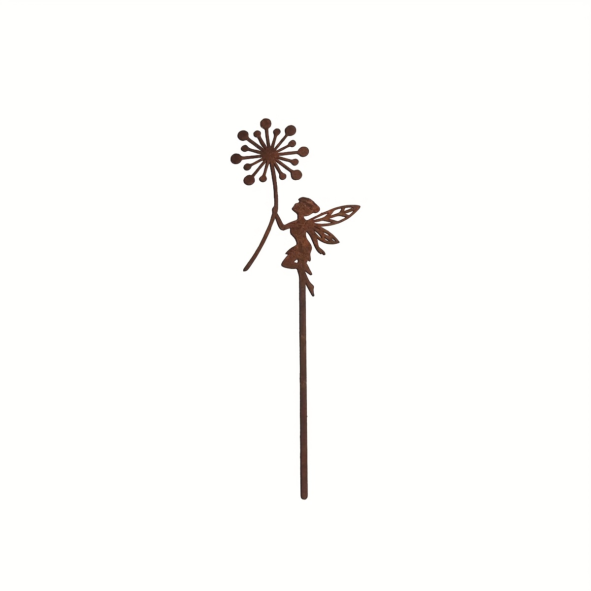 Image of 1pc Iron Garden Stake With Fairy And , Suitable For Gardens, Patios, , Planters - Wedding And Christmas Holiday Gift, Outdoor Garden Decor, Patio Ornament