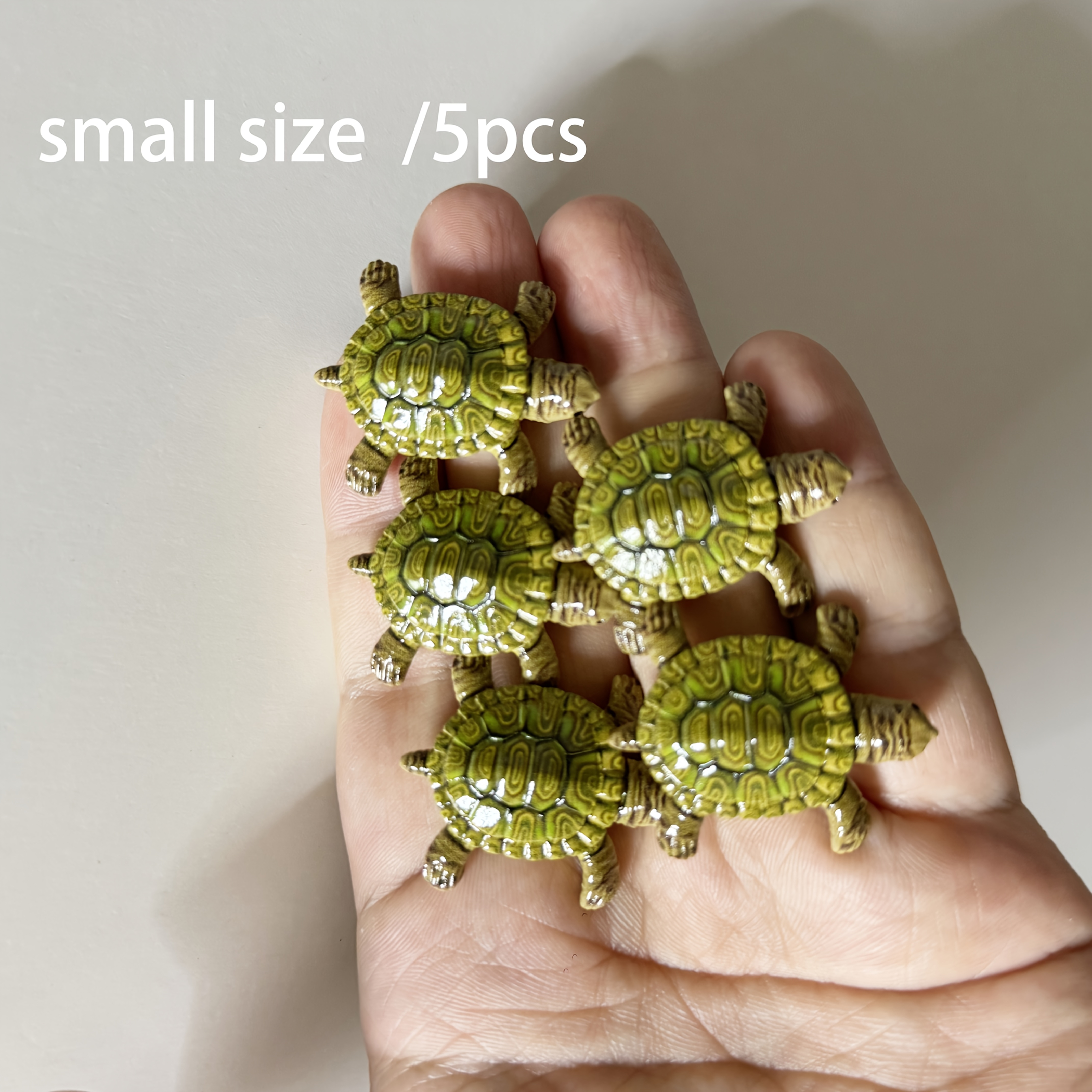 TEMU Cute Turtle Family Decor - 5pcs Pack, Mini Aquarium Decor For And Aquariums, Realistic Floating Garden Decor, Creative Gifts