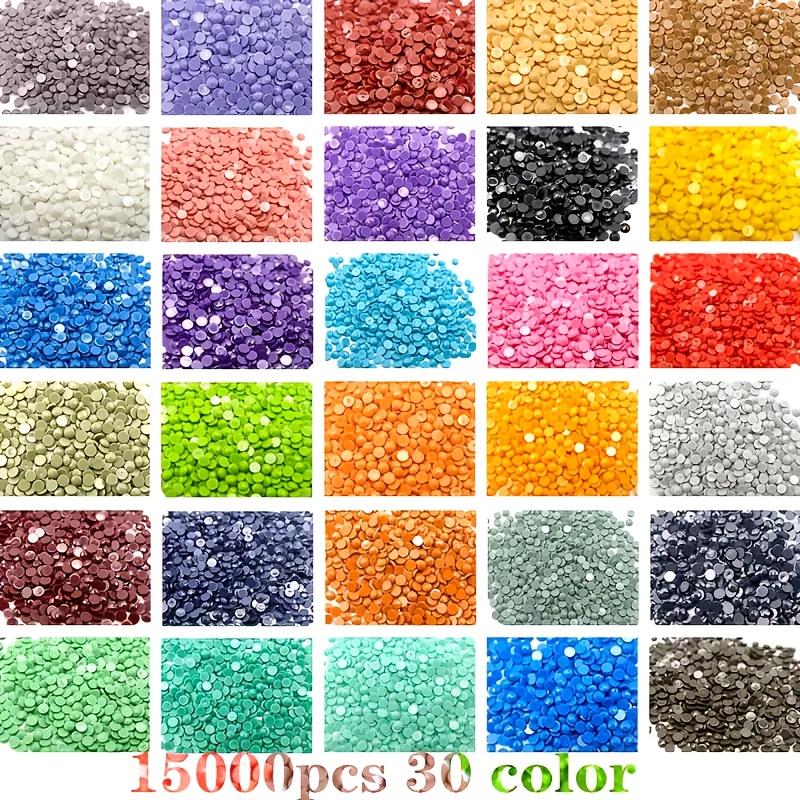 15000pcs 5d Diamond Painting Bright Diamonds 30 Colors 500pcs/pack Diamond Painting Decoration Sparkling Diamond