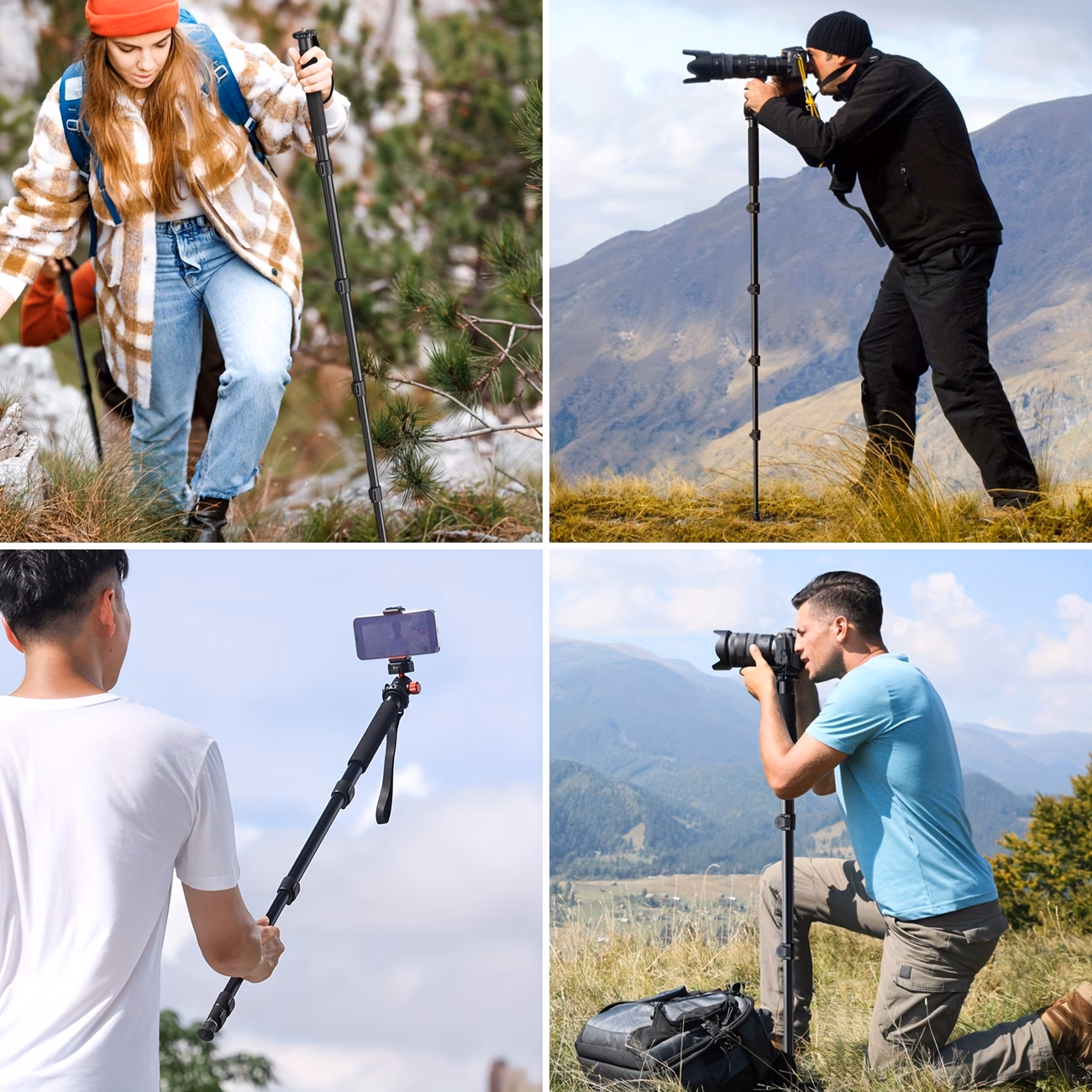 1 pz treppiede fotografico in di alluminio da 61 pollici con testa a , ed estensibile, per fotocamere , nikon, sony mirrorless e dslr, stabile, con tracolla e borsa per il trasporto, da trasportare Dettagli dell'articolo 5
