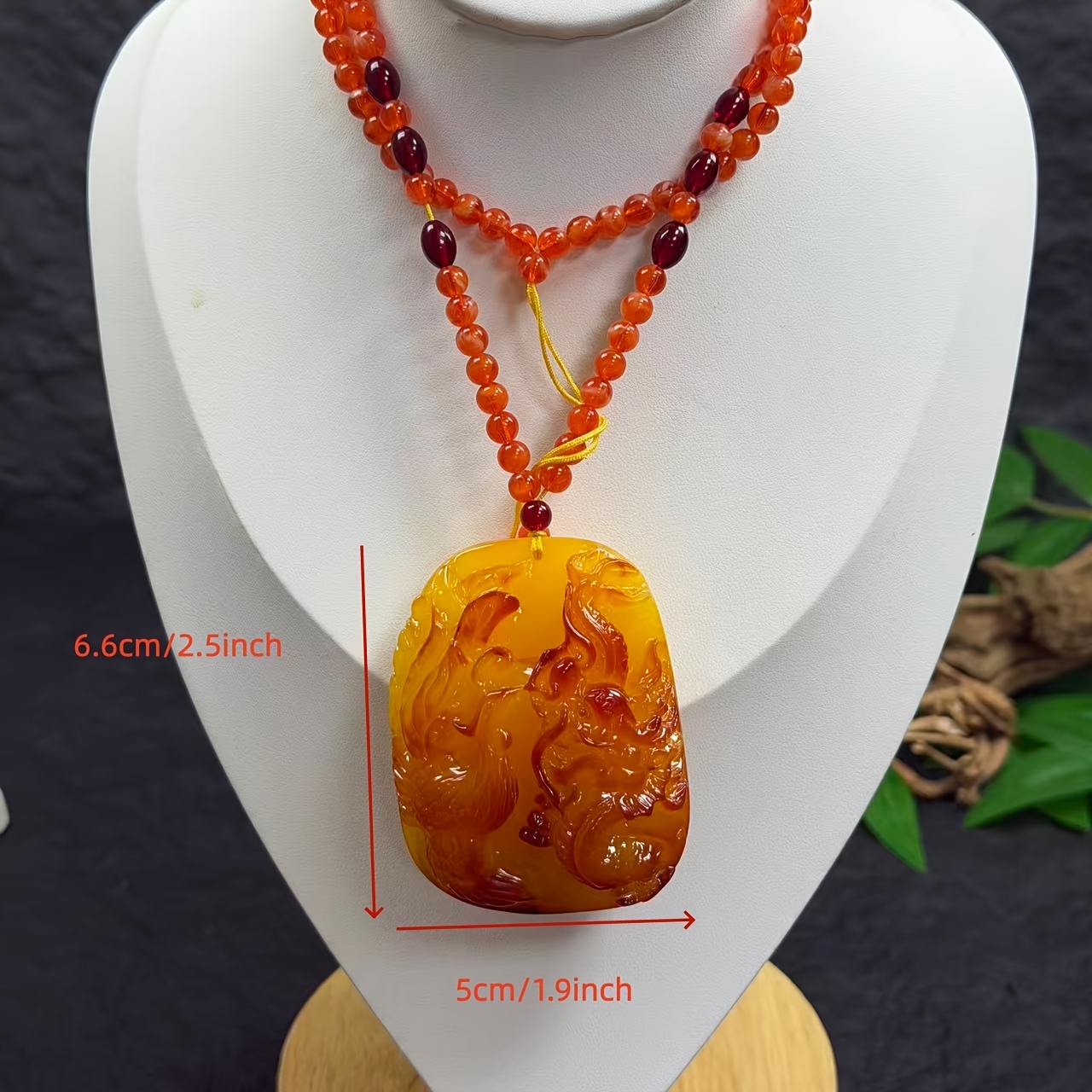 Exquisite Re-waxed Dragon and Phoenix Pendant Necklace