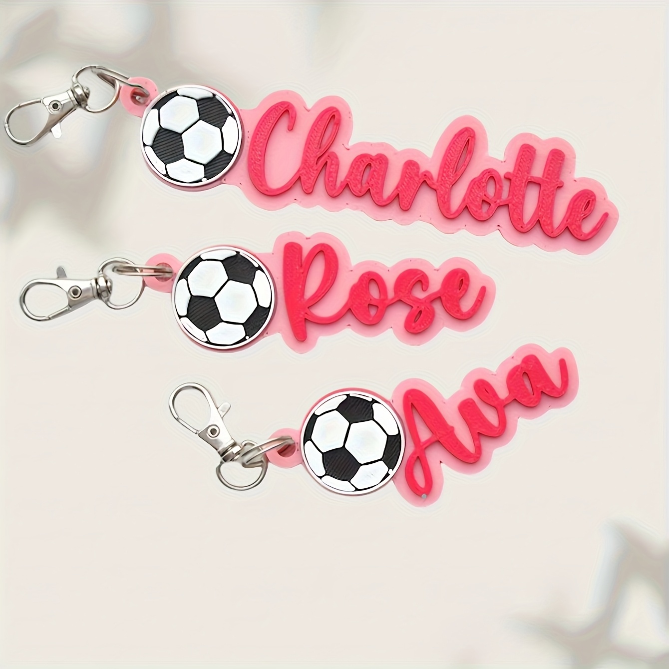 TEMU Custom Soccer Ball Keychain – Personalized Acrylic Nameplate With Team Colors | Perfect Gift For Players And | Durable Sports Accessory