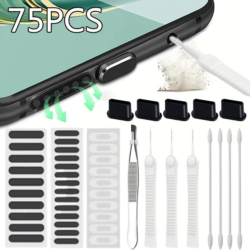 

Mobile Charging Port Cleaning Kit For Iphone, Ipad, Ios, Samsung, Xiaomi C-type Speaker Dust Net Sticker Cleaning Kit