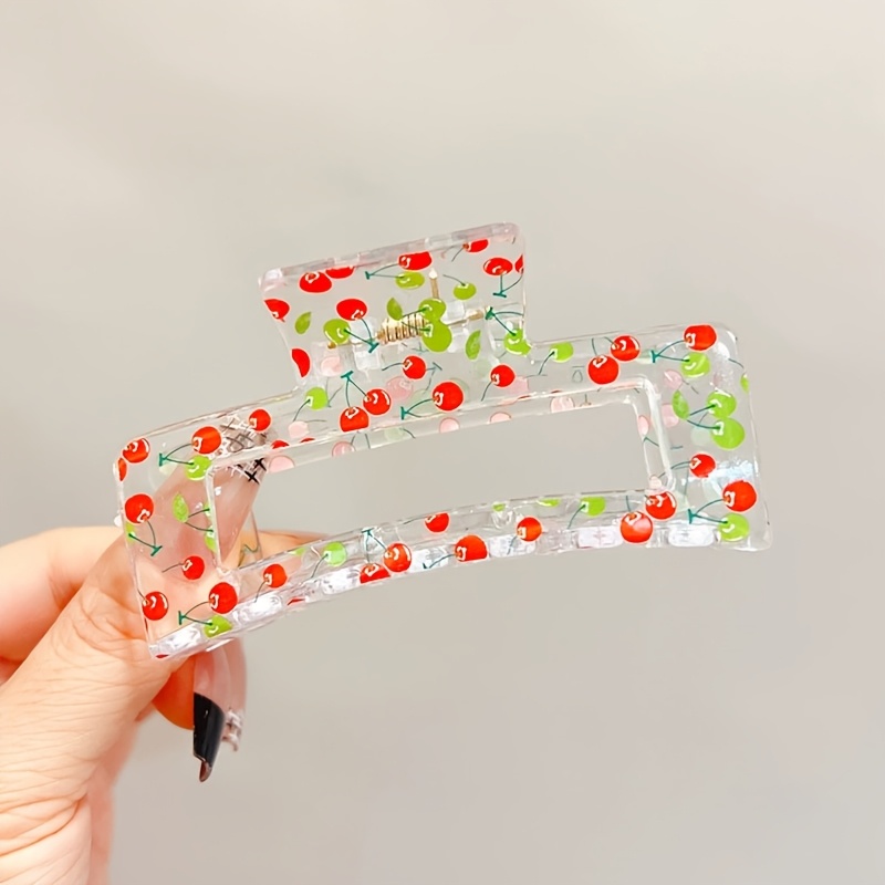 2pcs 1 fruit hair claw series cherry - Temu display picture 3