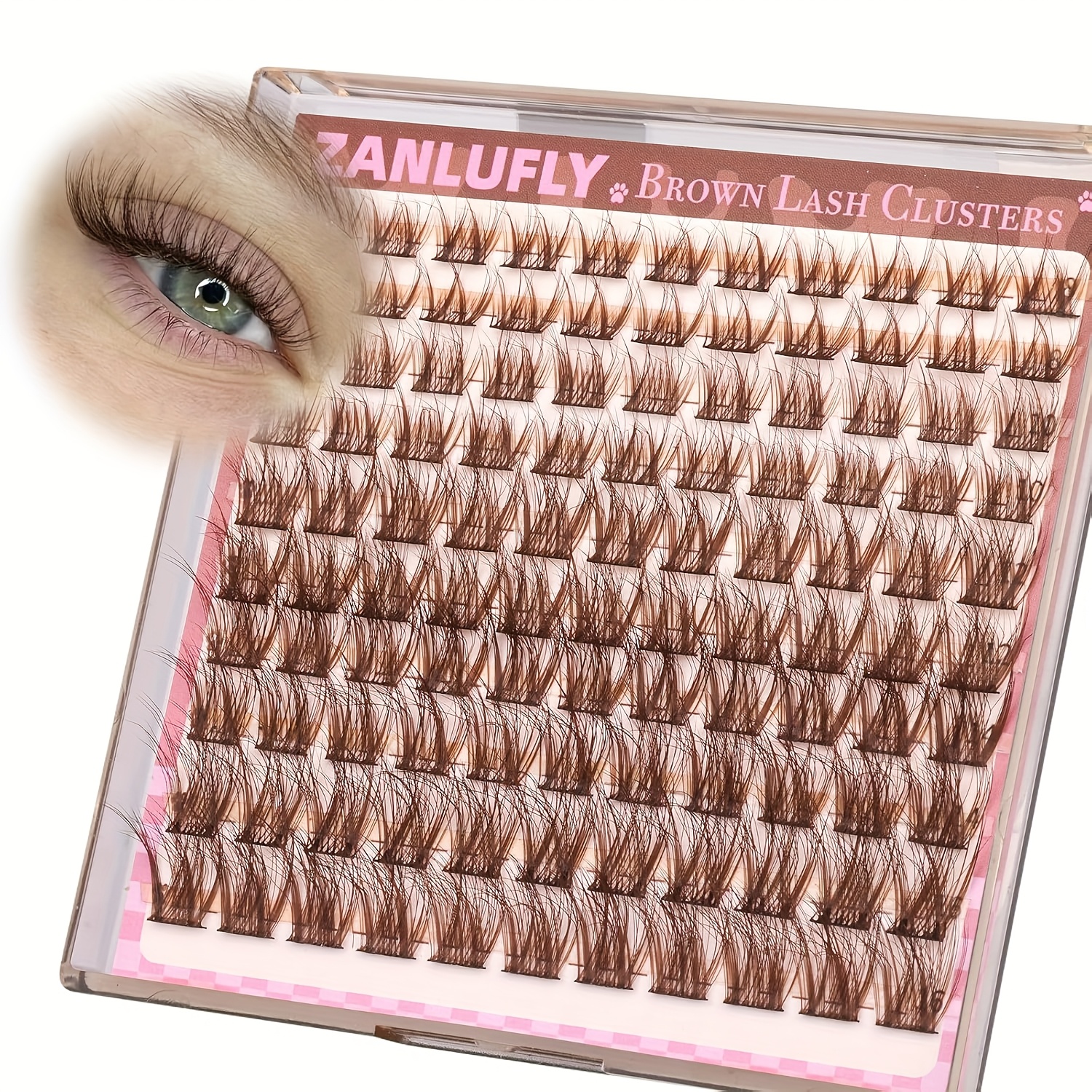 Brown Eyelash Long Transparent Strip Cartoon Natural Thick Multi-style 8-16mm Cat Suitable For Beginners 110pcs