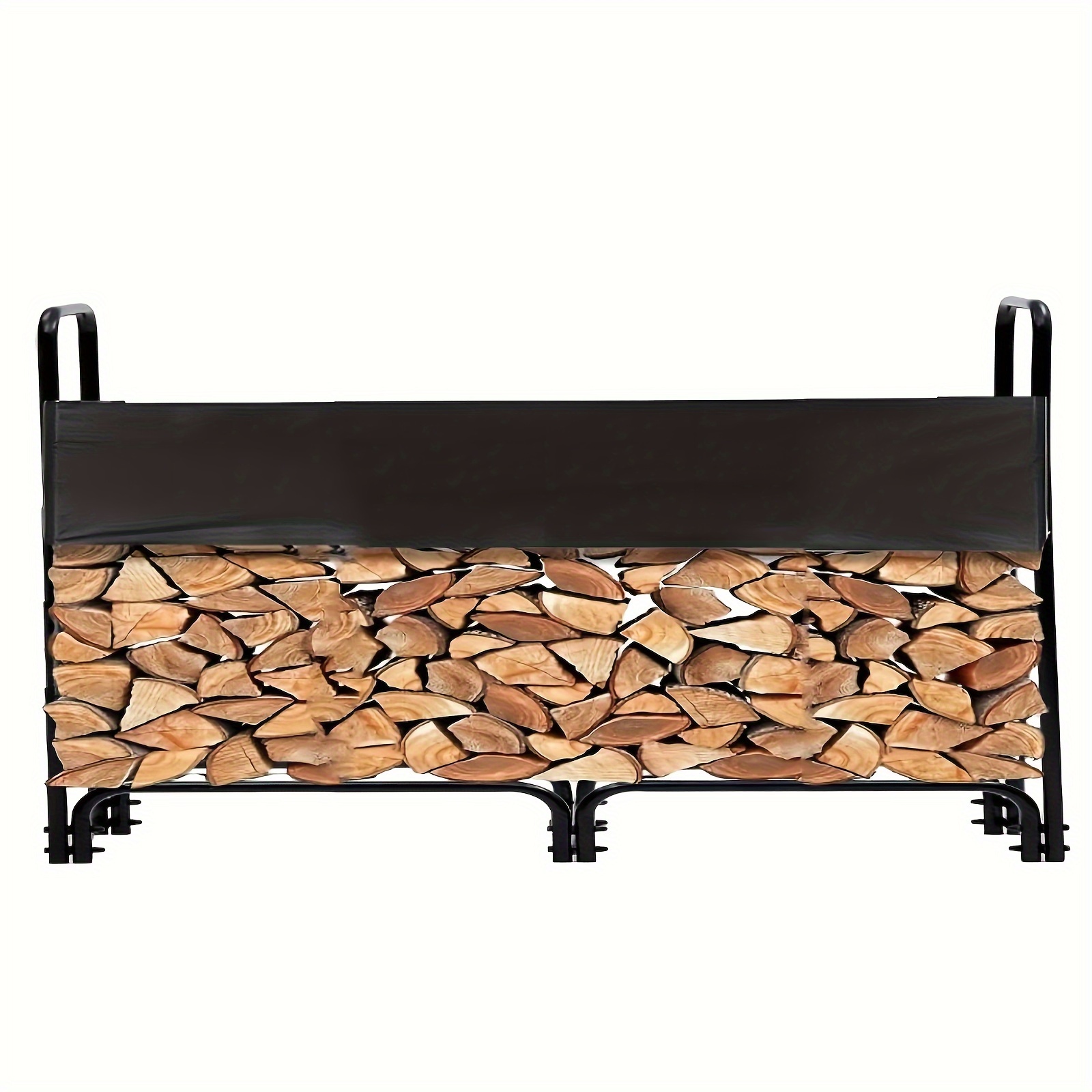 

Outdoor Firewood Rack With Cover, 8.5ft 1/2 Cord Of Firewood, Heavy Duty Firewood Holder & 600d Oxford Waterproof Cover For Outdoor Indoor Fireplace, Patio, Log Storage Rack For Firewood