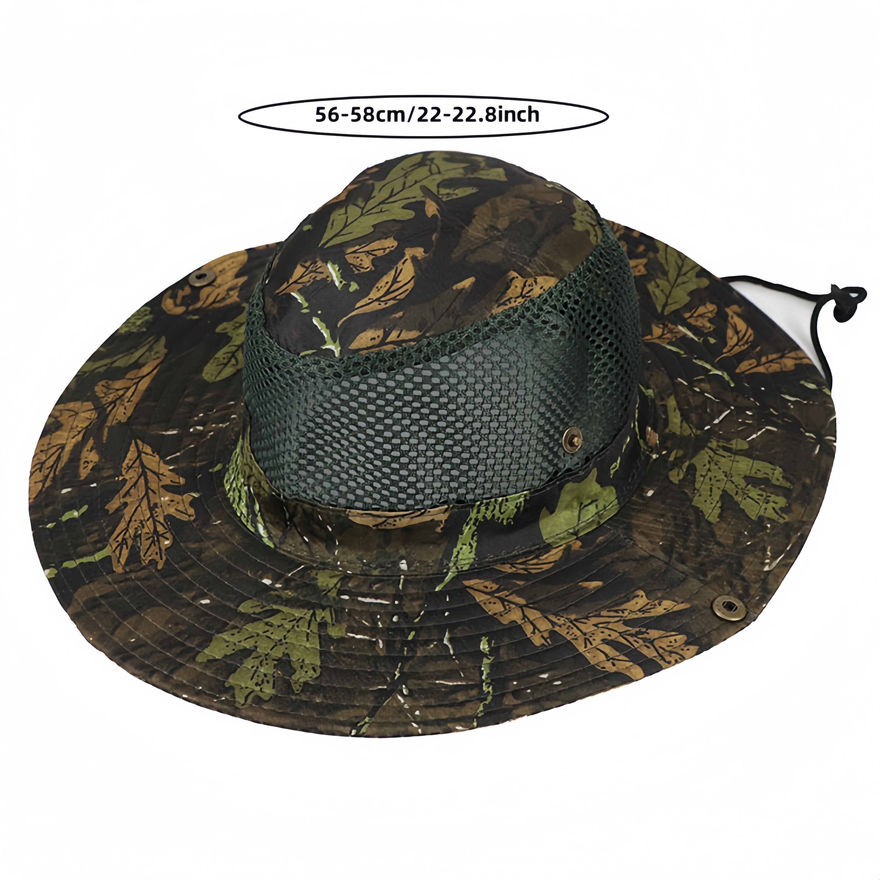 men's outdoor camo cowboy hat sun protection breathable mesh
