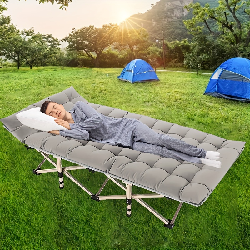 

1 Of 75 Folding Bed Pad, -duty Sleeping Bed, Portable Camping Bed, , , Can Bear 160kg/350lbs, Suitable For , , Camping, Etc