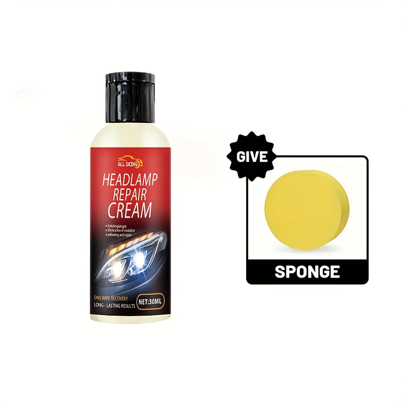 TEMU Headlight Repair And Refurbishment Kit, (suitable For Cars, Trucks, Suvs, Rvs, Motorcycles, Etc.) - Perfect Headlight Restoration Paste, Removes Yellowing And Fogging Of Headlights,