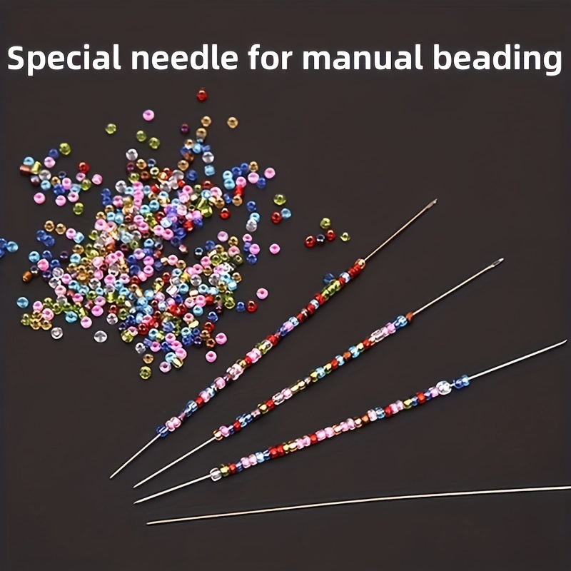 

10pcs Beading Needles, Metal Sewing Pins For Jewelry Making, Diy Craft Tools For Threading Pearls & Beads