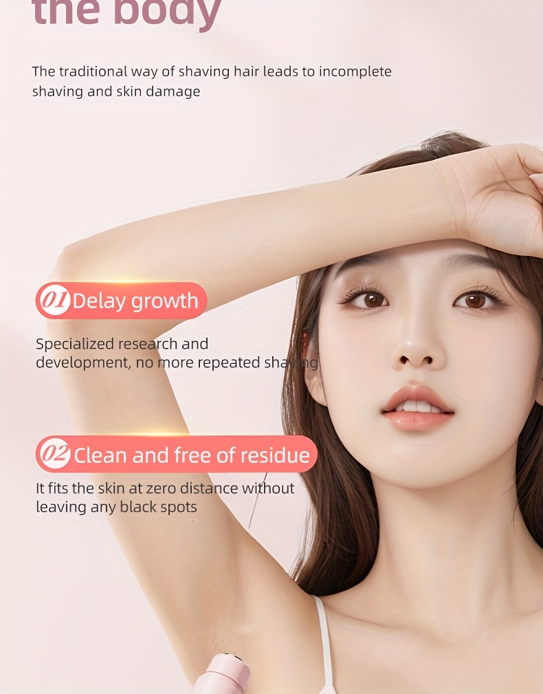 1pc rechargeable   cordless electric shaver 2in 1 unisex electric shaver   bikini trimmer wet and   hair trimmer and facial epilator for bikini under  legs   body and face Product details 2