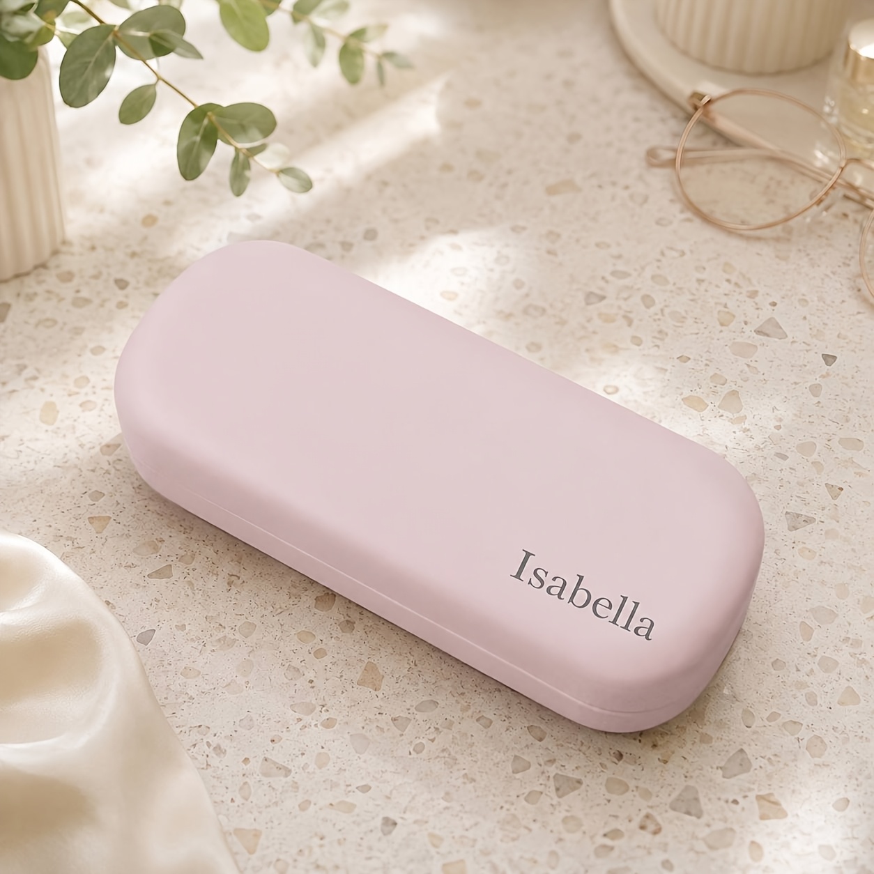 Customizable Color PU Glasses Case with Hard Shell Design
