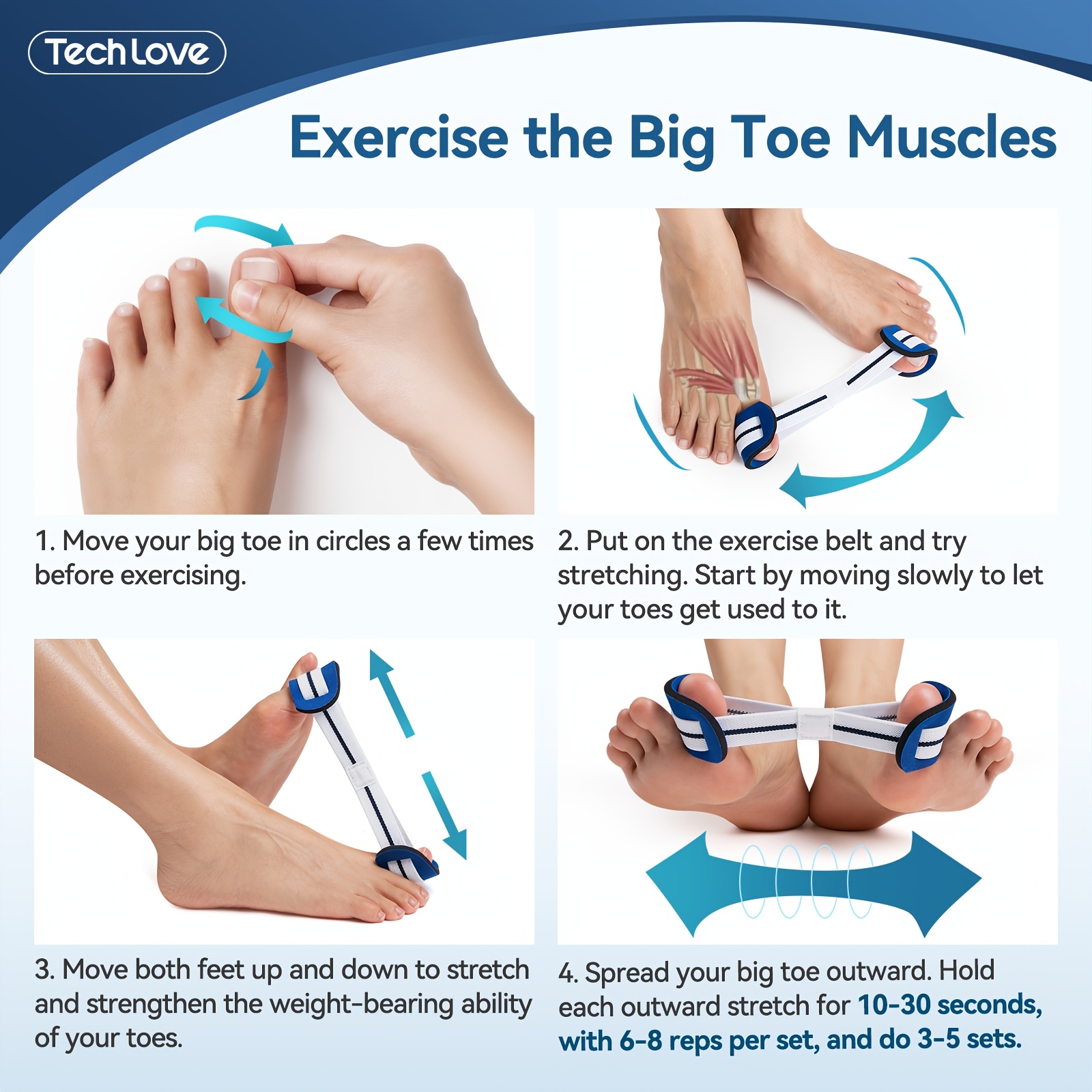   correction kit adjustable button splints toe separator and toe training band Product details 3