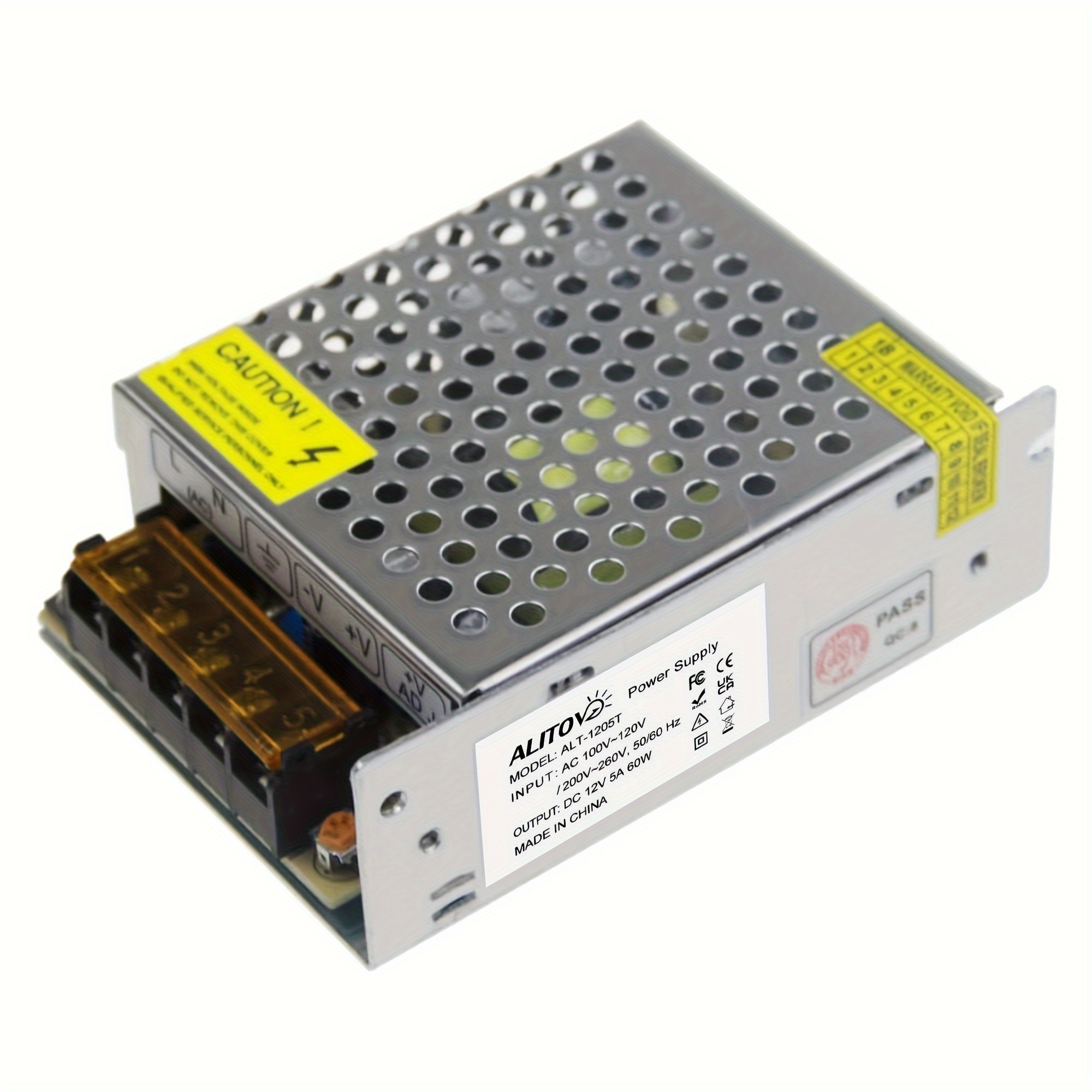 TEMU Alitove 12v 5a 60w Power Supply Adapter Universal Regulated Switching Transformer Ac110v To 12v 5amp Converter Led Driver For Led Strip Light