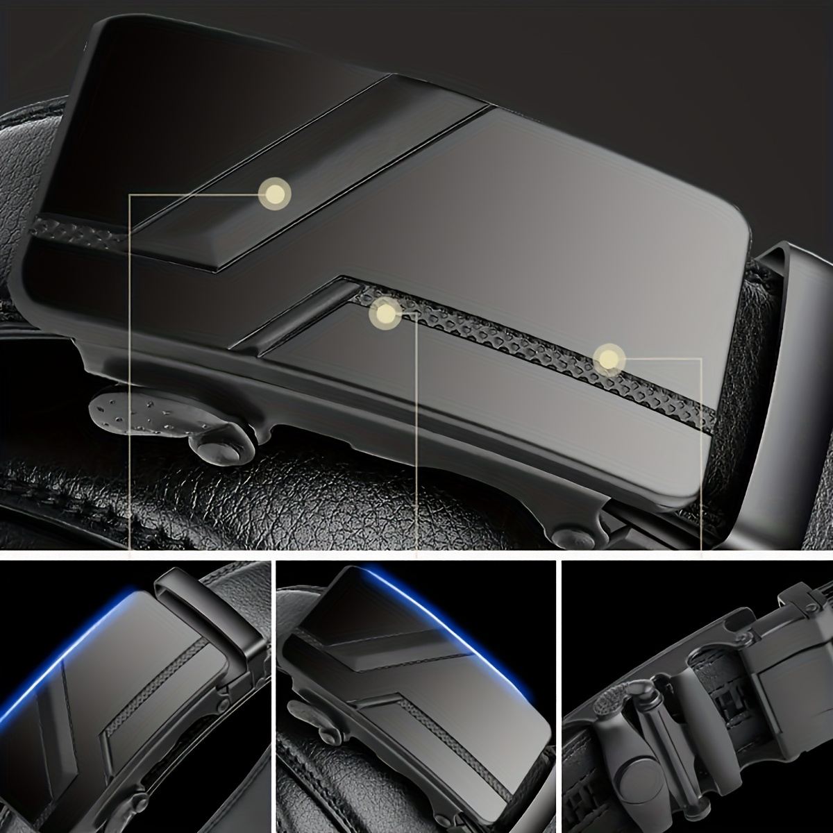 Men's Belts with Automatic Buckles Business Style
