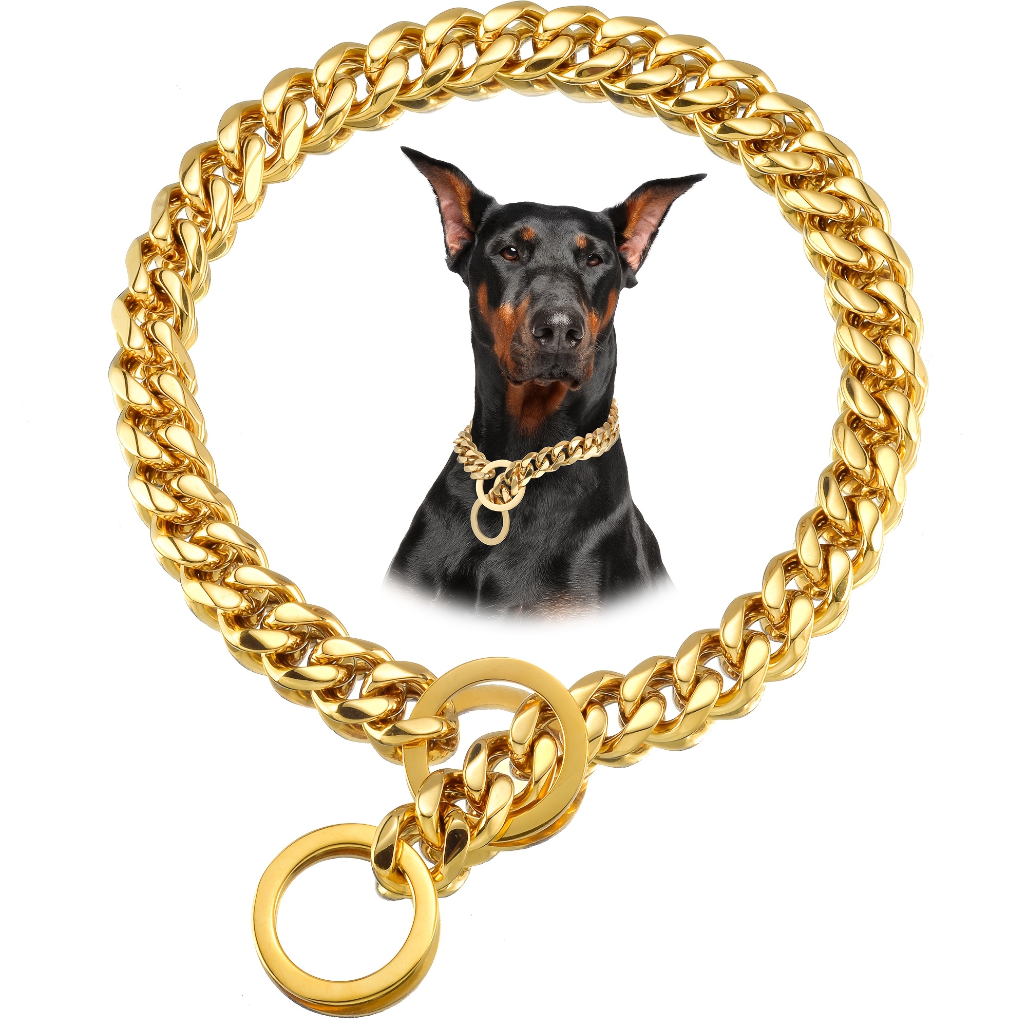 pitbull dog chain collar sold on Temu United States