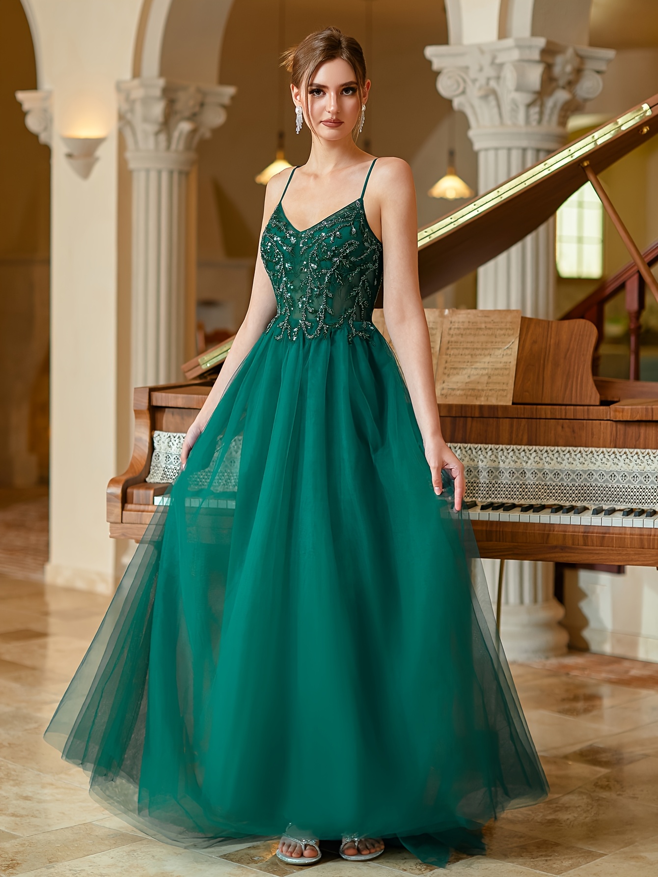 prom dresses green