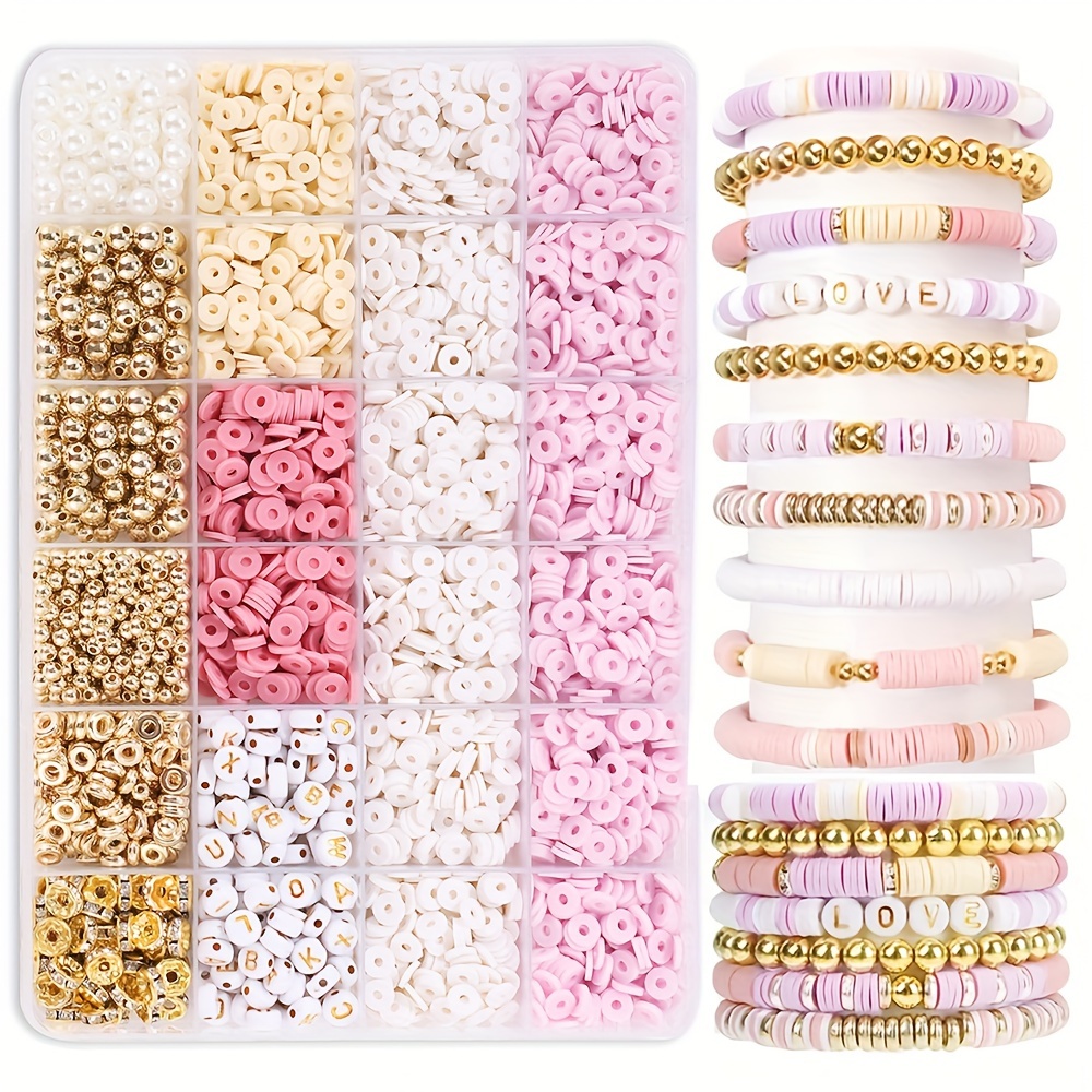 

2800pcs Kit - 350pcs Letter , Ccb , Thread Bracelet Making Set For In