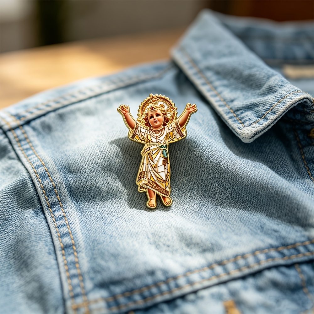 TEMU del Santo Niño MERRYSMILE para , cuello y decoración de bolso - religioso de , estilo europeo, regalo del Santo Niño Jesús para Navidad, Pascua,