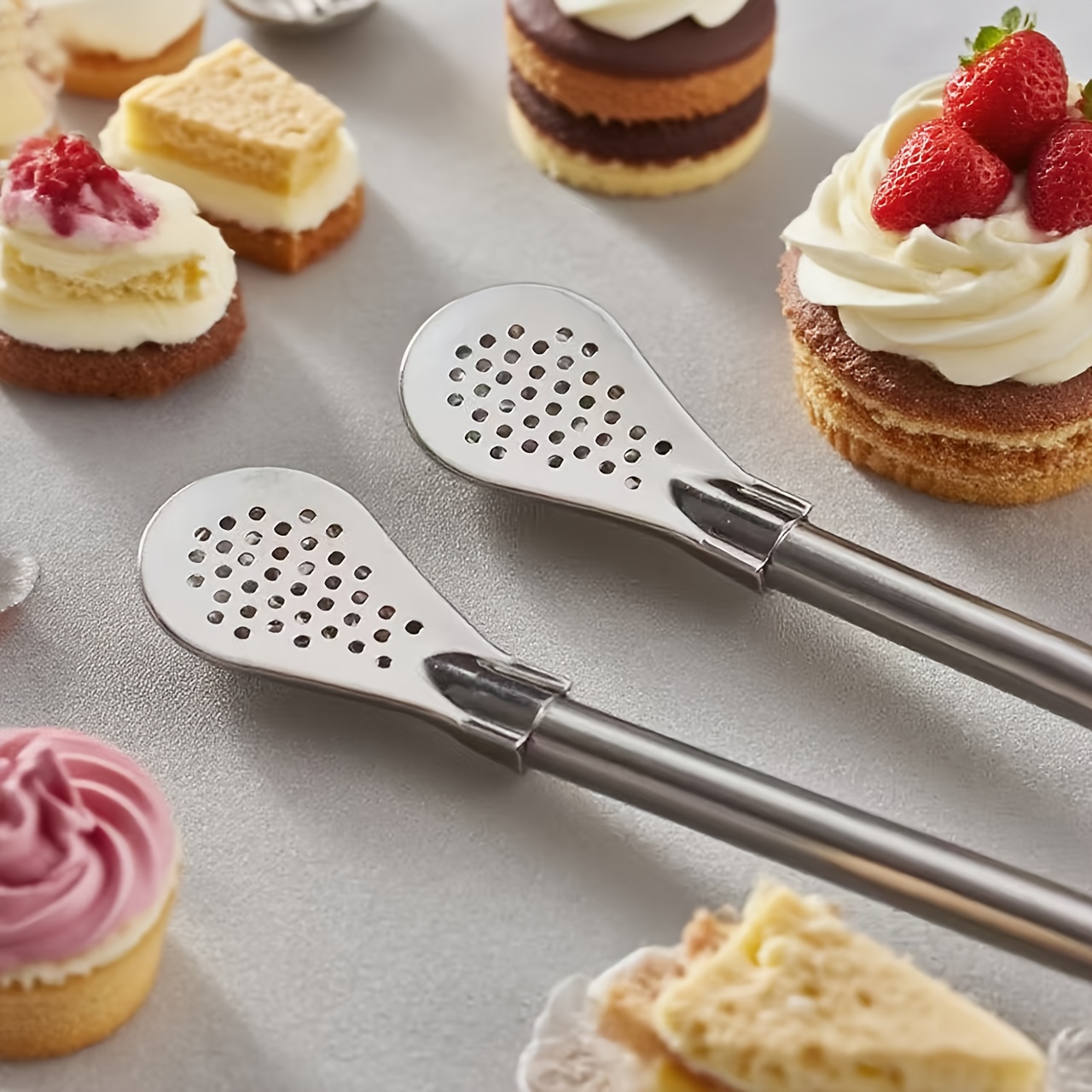 304 Stainless Steel Straw Filters with Cleaning Brushes, Reusable Flower Tea Spoons, Mate Tea Straws, Metal Straws, Coffee Stirrers for Milk Drinks, And Detachable Stainless Steel Straw Filters for Loose Tea