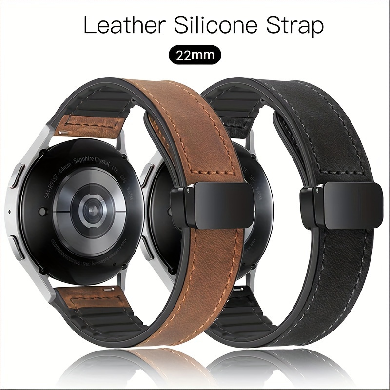 

22mm Genuine Leather Strap Bracelet For Gt, Gt2, Gt3 42mm & 46mm, Gt 2 Pro & Gt3 Pro 46mm & 42mm - Premium Replacement Watch Band
