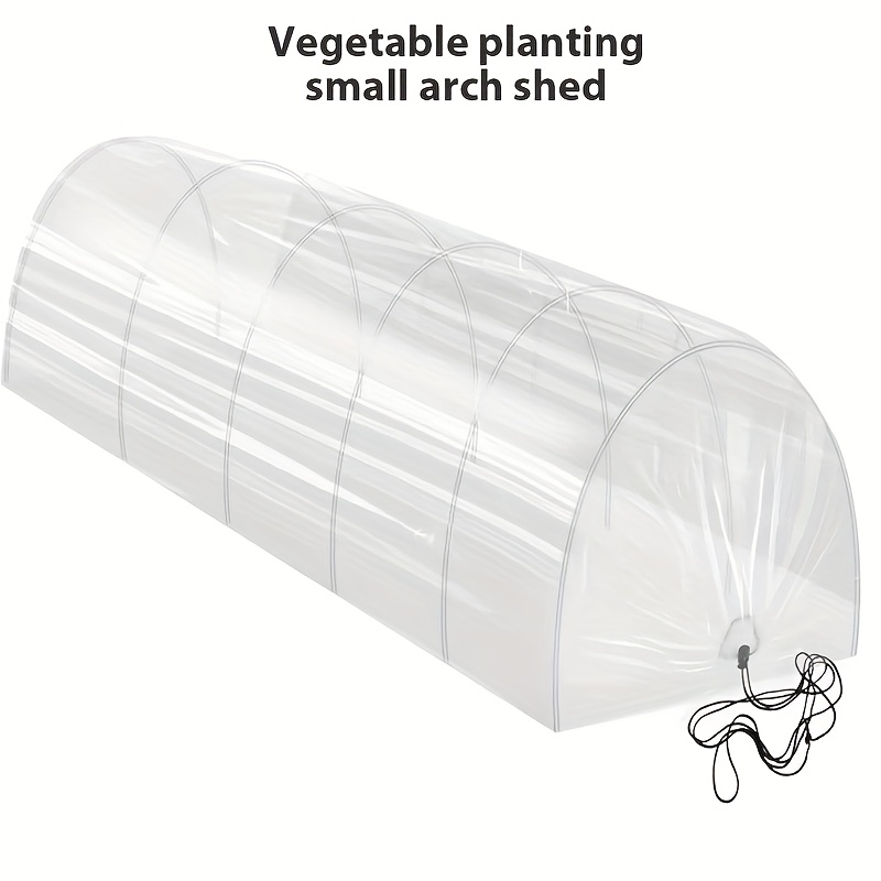   cloche mini greenhouse garden poly  greenhouse cloche grow   plant protector for vegetables herbs flowers frost protection poly   cover with metal hoops for   patio raised beds