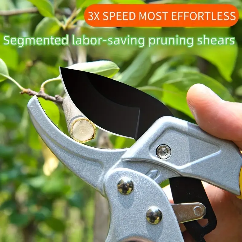 triple speed pruning scissors high carbon steel gardening scissors multifunctional manual pruning tool suitable for fruit trees vegetables and flowers   durable carbon steel suitable for gardens and courtyards details 5