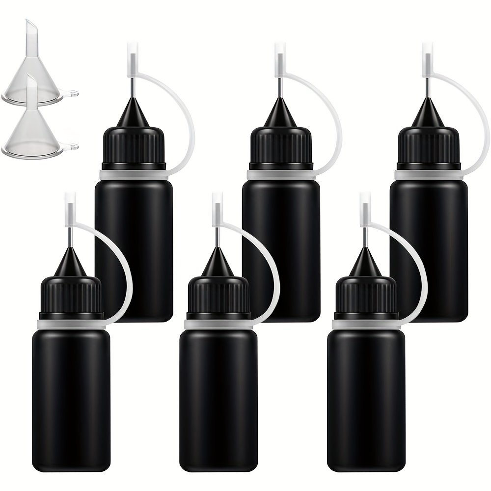 8pcs Soft Bottles For , Fine Tip Applicator Metal Needle Squeeze Bottles, Plastic Bottle Glue Applicator Bottles For Crafts Acrylic Painting