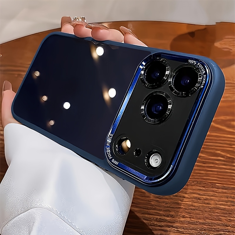 TEMU Phone Case - 3pcs Set (1pc Phone Case And 2pcs Adhesive Films) New Hardware Lens Protection Case Suitable For Iphone 18 Pro Max/17/16/15 Pro/14