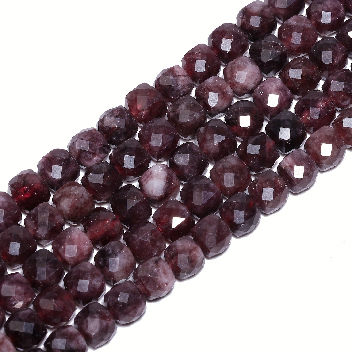 

20/45pcs Natural Stone Purple Square Beads Premium Loose Beads Suitable For Jewelry Making Diy Elegant Bracelet Necklace Women's Gift