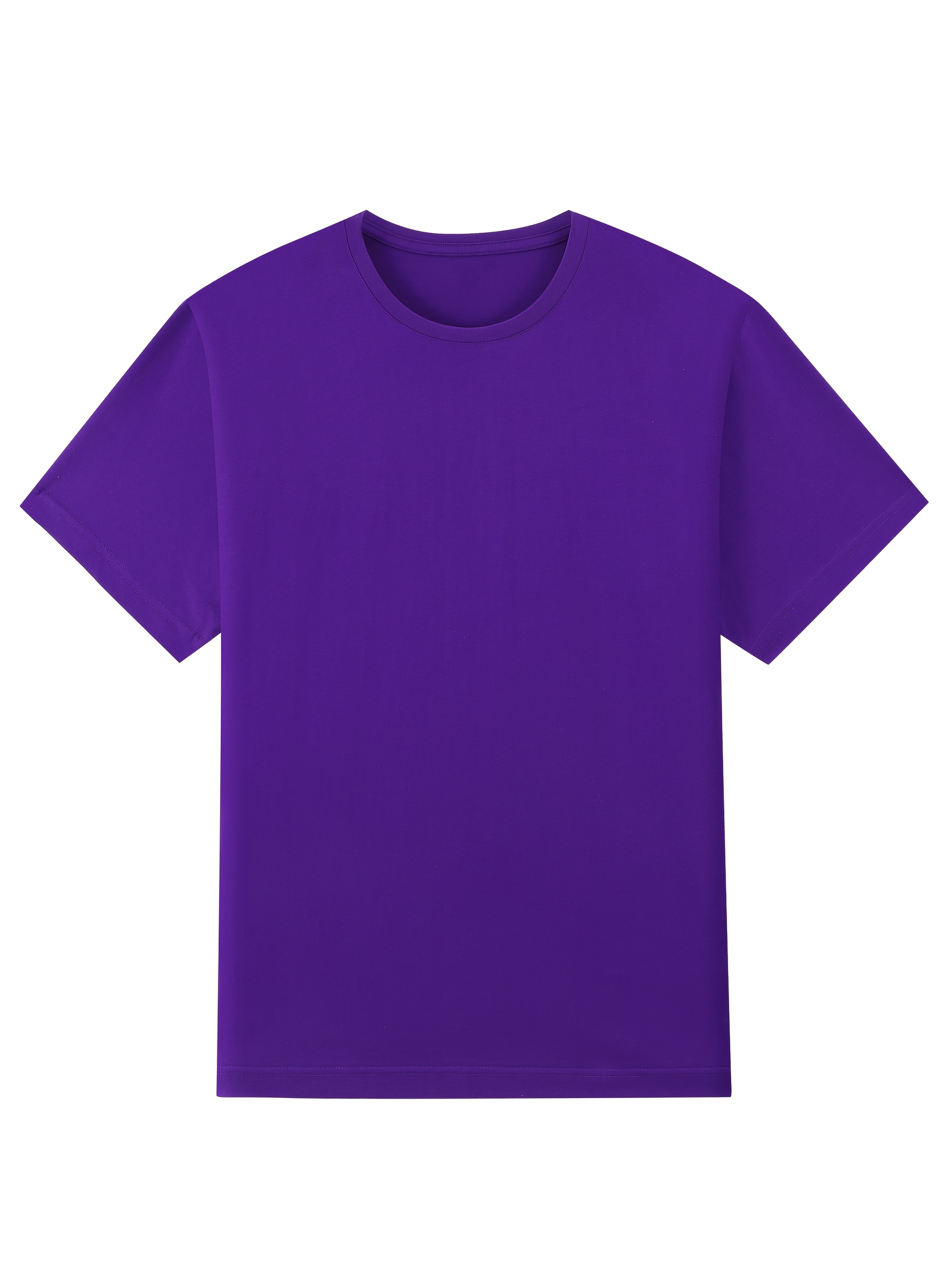 KS Men's Solid Color Crew Neck T-Shirt - Short Sleeve Active Tee, Premium Cotton (S-5XL)