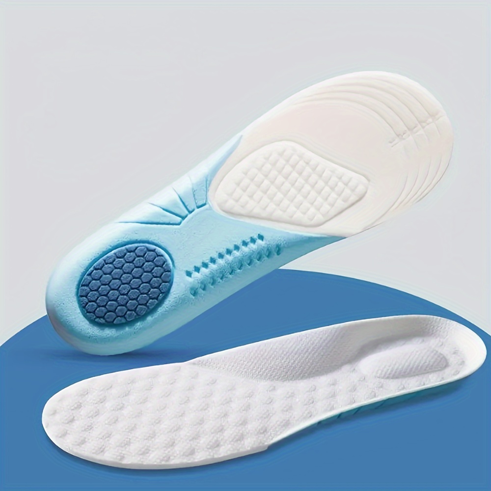 TEMU 1 Pair Customizable Anti-slip Sports Shoe Insoles - Breathable Cushioned , Sweat Absorbent Athletic Insoles For Running, Gym, Basketball, Tennis