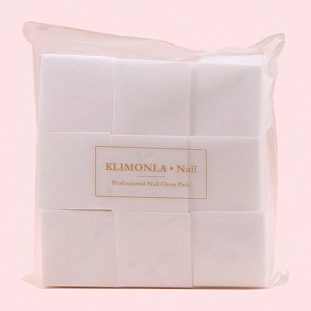Image of 500pcs Pink/white Square Nail Polish Remover Wipes Manicure Cleaner Gel Nail Polish Removal Pads Cleansing Tool