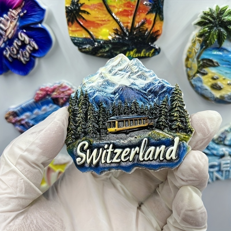 1pc Refrigerator Magnet Featuring The , From A Travel , Perfect As A Gift Or For Decoration