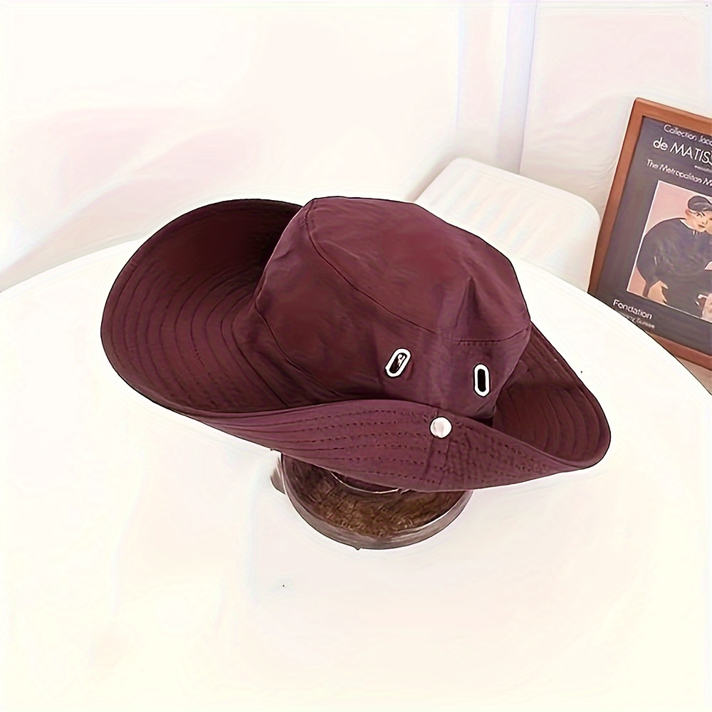 Minimalist Solid Color Boonie Hat Adjustable Lightweight Sun - Temu