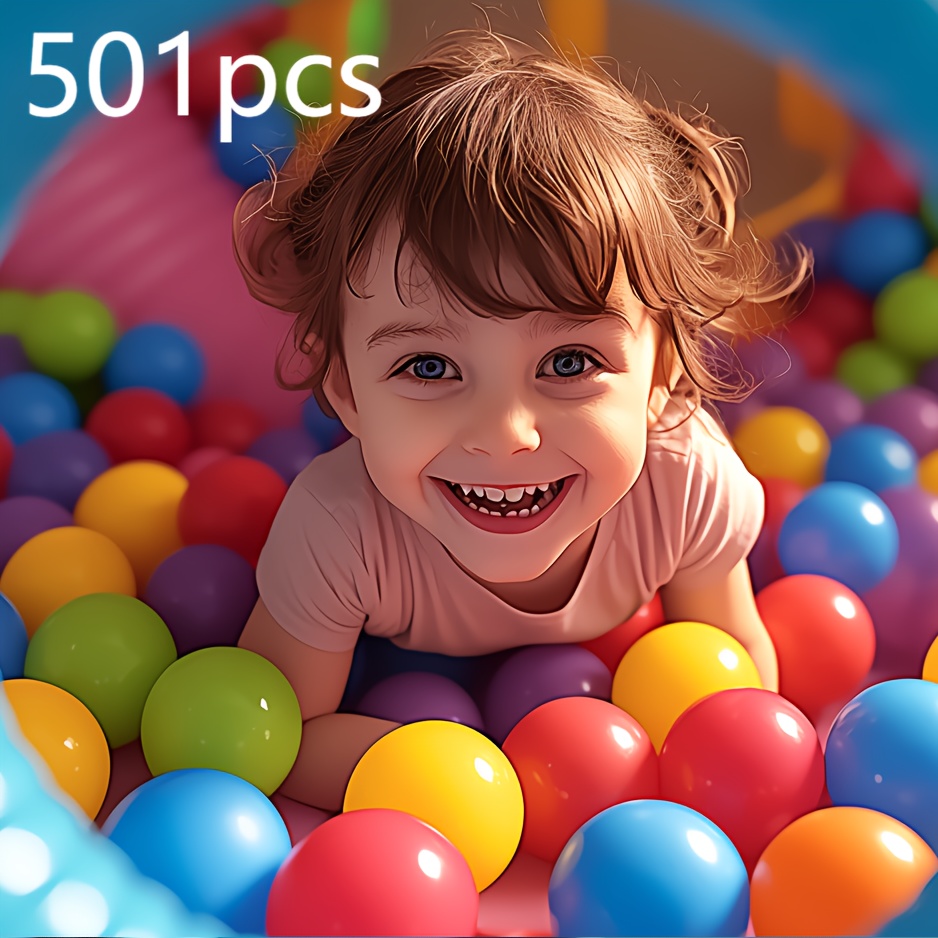 501pcs Crush-Proof Plastic Ball Pit Balls for Kids