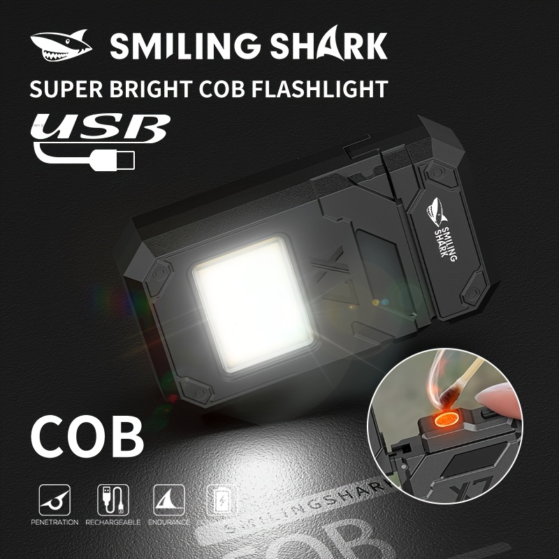 1pc   2-in-1 flashlight with lighter - usb rechargeable torch light, keychain,   for hiking camping outdoor emergency, mini led   survival flashlights, hiking accessories,   design, durable construction 0